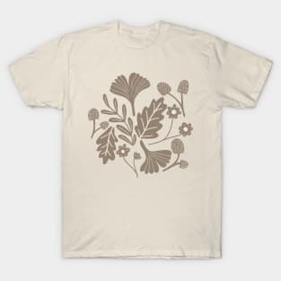 Autumn magic forest in grey T-Shirt